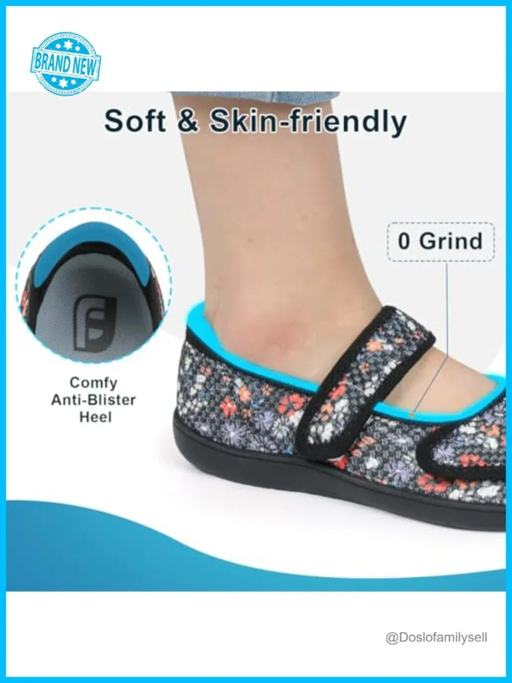 JOINFREE Women's Wide Barefoot Zero Drop Walking Shoes Diabetic